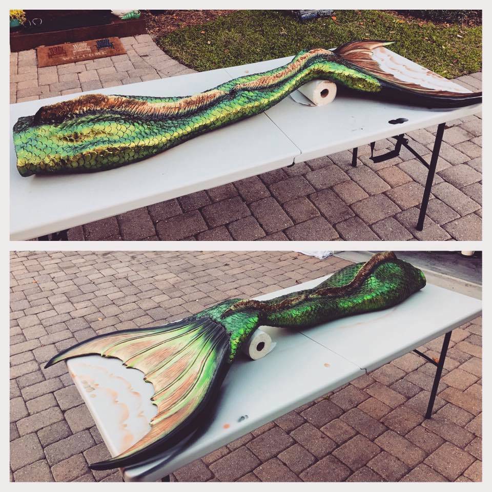 Silicone mermaid tail by Flip Tails.