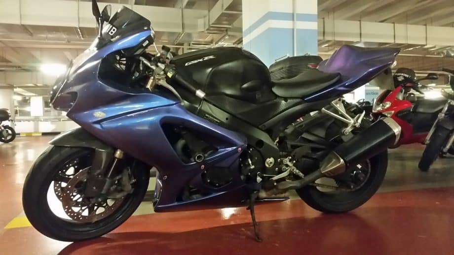 blue to purple chameleon bike