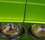 Custom and Themed Paint and Body 1 Gold Ghost Pearl on Lime Green Base Coat.
