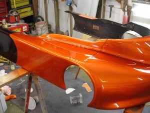 Copperhead painted with an orange copper candy base coat. No Pearls.