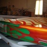 Jet Boat Painted with multiple pearl pigments.