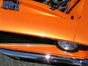 Bright orange candy pearls