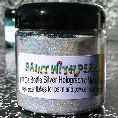 Silver Holographic Metal Flake - Paint With Pearl