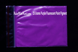 25 gram bag of purple-fluorescent-paint-pigment