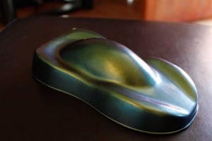 Green Gold Indigo Chameleon Paint Pearls