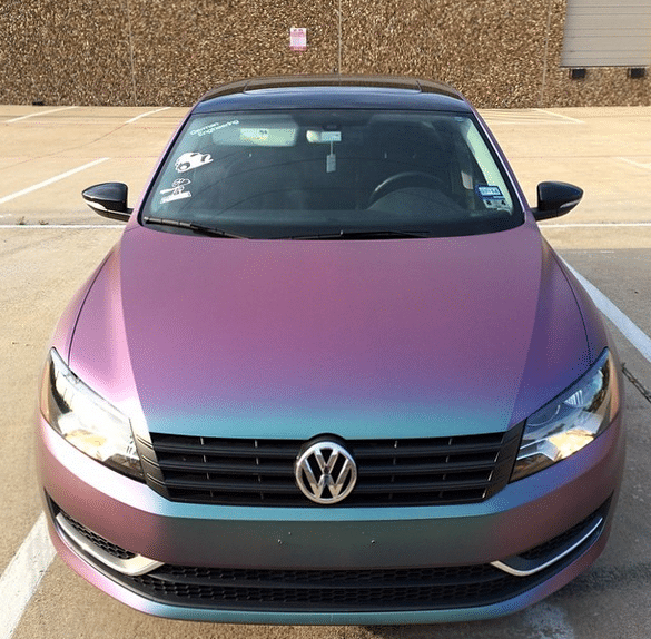 4739RG VW Painted By Eclipse Auto Salon with our Red Blue Green Chameleon Paint Pearls.