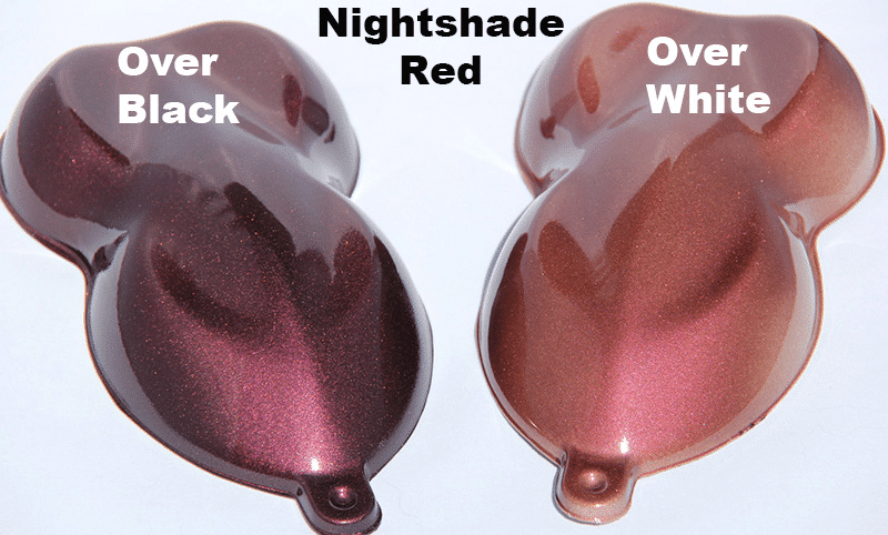 Nightshade Red over Black and over White