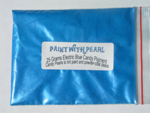25 gram bag of electric blue candy pearls