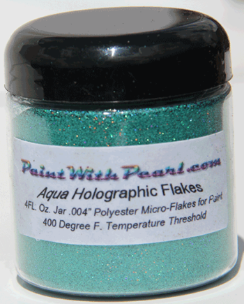 4 oz Jar Aqua Blue Holographic Metal Flake