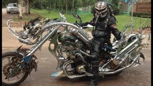 Predator Chopper with Pewter Titanium Candy Pearls ®.