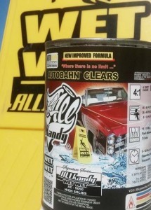 Wet wet clear coat can.