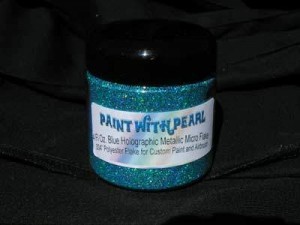 4 oz Jar Blue Holographic Metal Flake