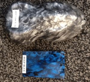 Deep Blue Candy Concentrate over a Skull Pattern