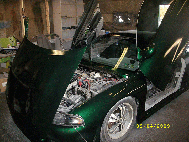 Emerald Green Metal Flake Paint With Pearl