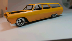 Hot Pink Tangerine sprayed over HOK lime Gold.