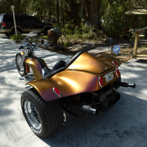 Custom Chameleon Trike Paint Job on a Trike with our 4739OR.