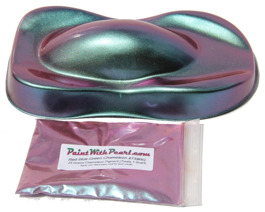 Green red blue chameleon paint pigment pearls.