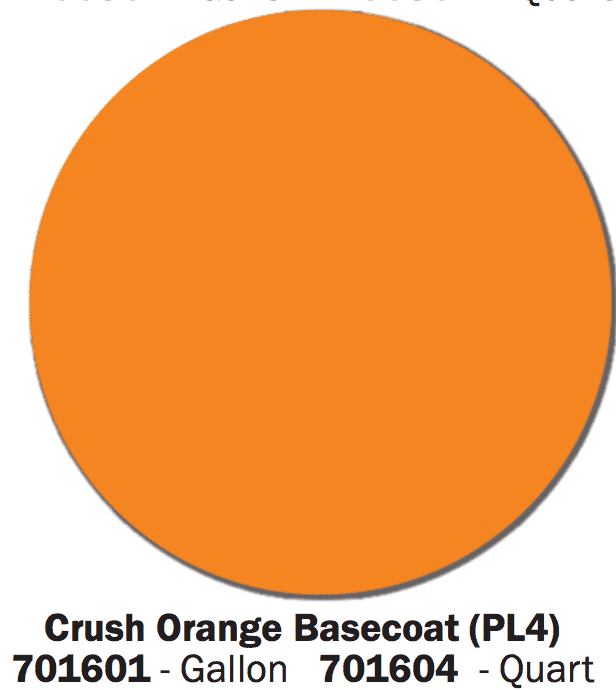  Crush  Orange  Base Coat 2 Quart 2 Gallon Kit Paint With Pearl