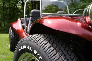 dune buggy with fire red flake