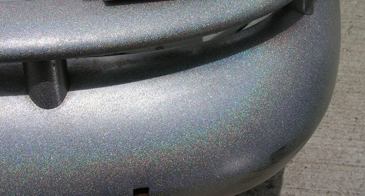 silver holographic bumper