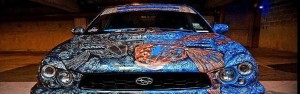 Custom Paint Job on a Subaru from Sideways Auto Salon.