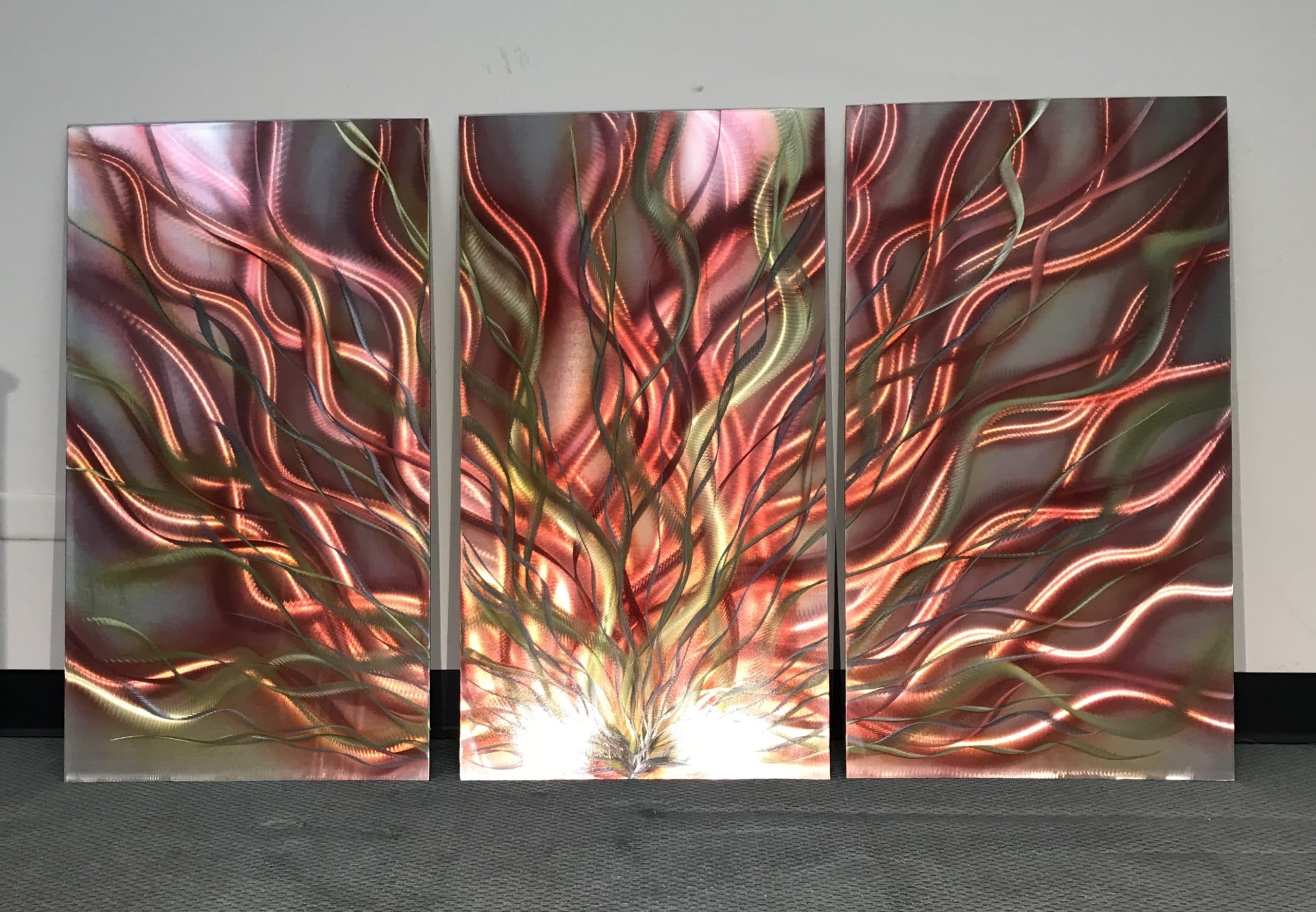 Wall art made with a variety of our pigments.