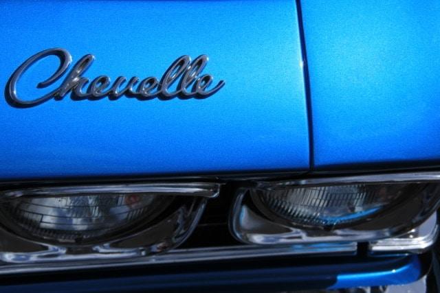 Electric Blue Metallic Paint on a Chevelle.