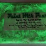 Green to Green glow in the dark pigment for paint and other coatings.