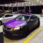 Purple Candy Metallic Pigment on car hood.