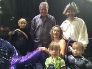 Mermaid Athena get a visit from William Shatner (who does not endorse us in any way).