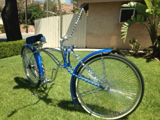 Crazy Custom Bike painted with Royal Blue and Sapphire Blue Candy.