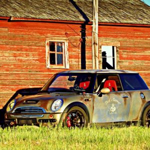 This is no rust bucket mini cooper. It is an effects paint that is getting lots of notoriety for home made DIY custom paint jobs. Shop custom paint, chameleon pigments, candy pigments here.