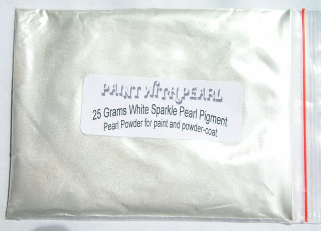 25 Gram Bag of White Sparkle Pearl.