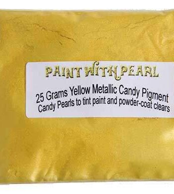Yellow metallic paint, or candy pearl is a warm yellow custom paint.